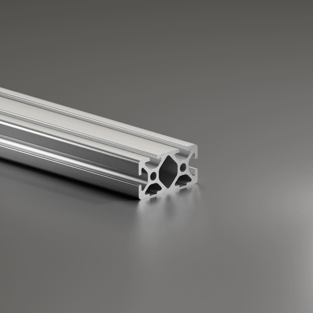 Profil aluminiowy AVP-I 5 Leicht 40 x 20 mm, zamknięty z dwoma rowkami, szerokość rowka 5 mm, czarny