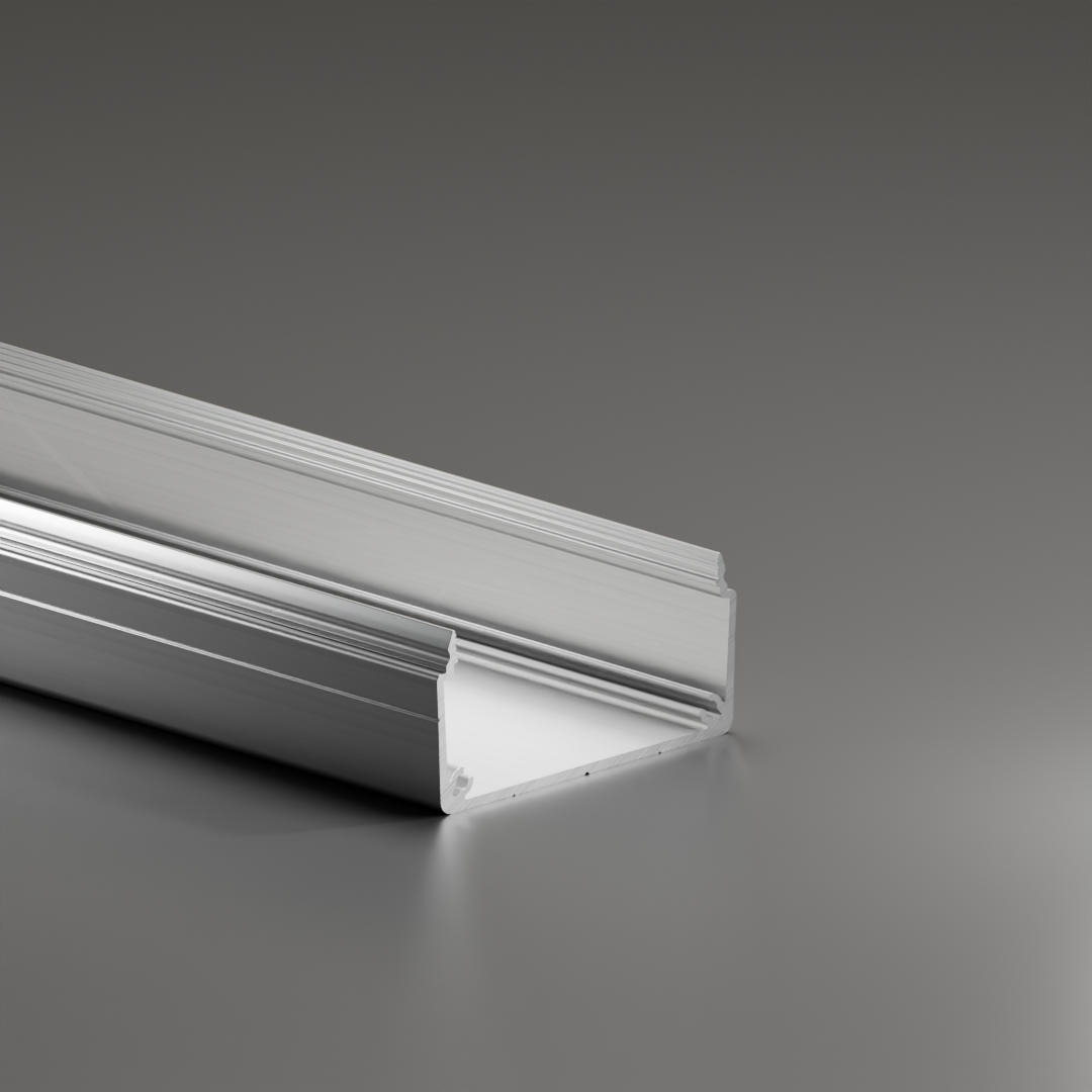 Profil aluminiowy AVP-I KK lekki 80 x 37 mm, profil kanału kablowego w kształcie litery U