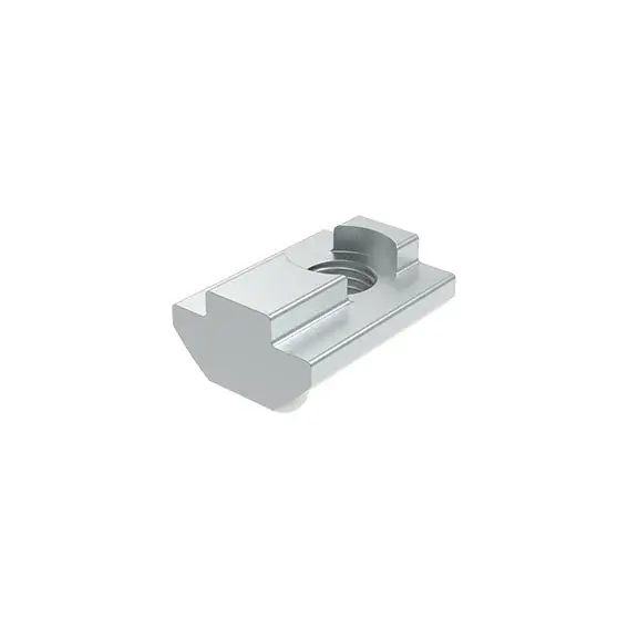 Nakrętka z rowkiem, rowek 8, M8, 17 x 9,6 mm, wysoki występ prowadzący; I = 22 mm