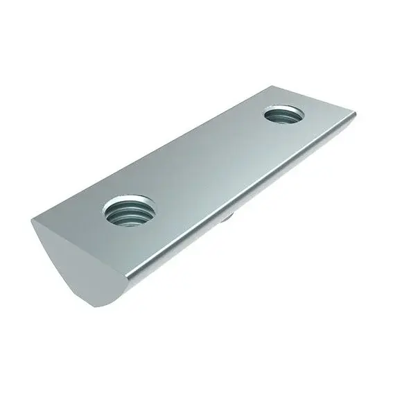 Podwójna nakrętka rowkowa, rowek 8, 13,7 x 7,0 mm, wpuszczana, stal ocynkowana, M6