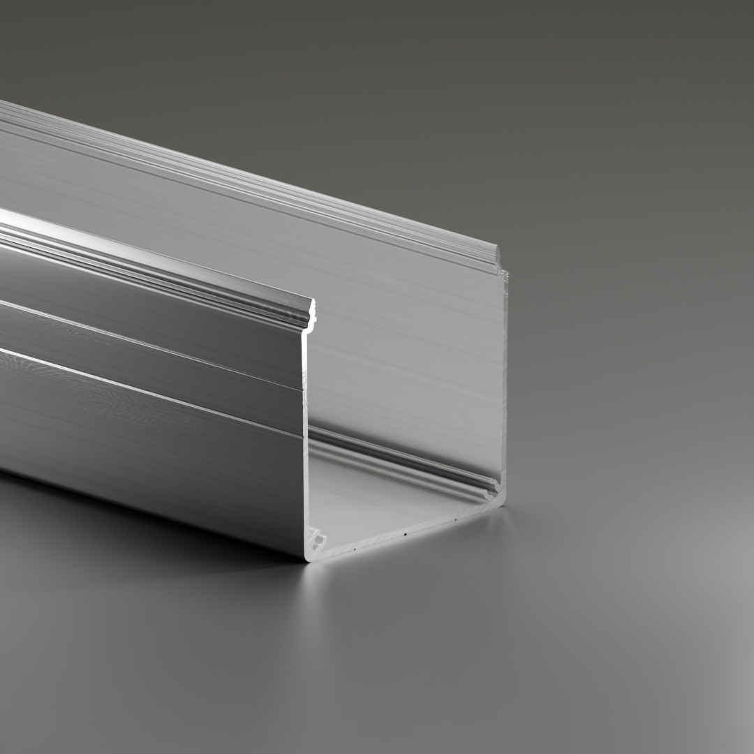 Profil aluminiowy AVP-I KK lekki 80 x 77 mm, profil kanału kablowego w kształcie litery U