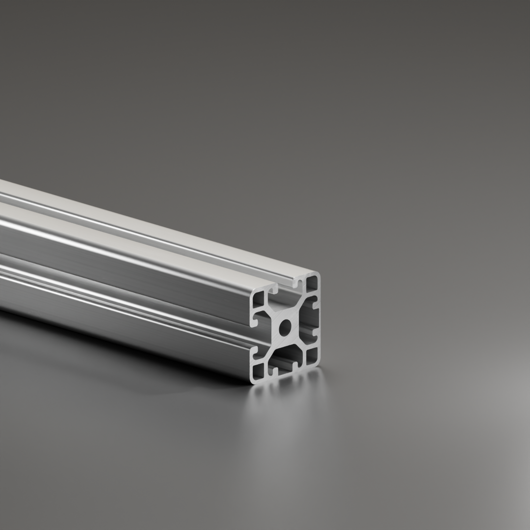 Profil aluminiowy AVP-I 8 Leicht 40 x 40 mm, 2 rowki zamknięte, 90°, rowek 8 mm