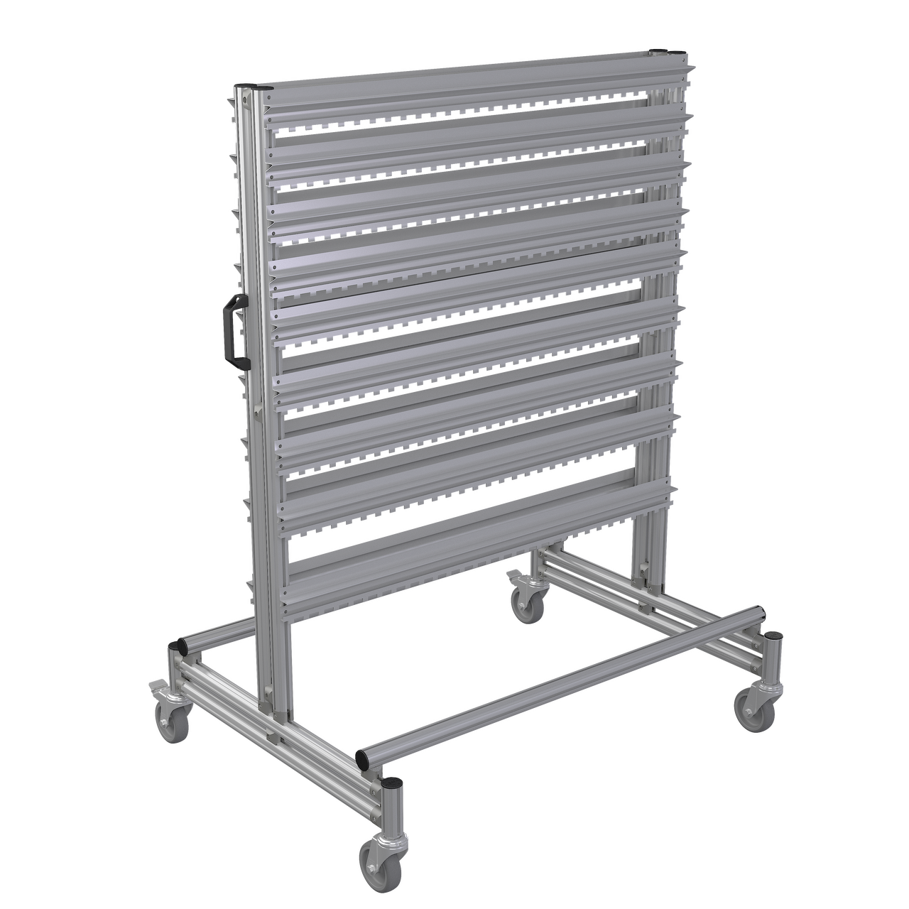 Wózek magazynowy z uchwytami do pojemników Pick Trolley ESD  1065 x 800 x 1443,5