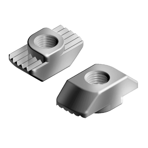 Nakrętka młotkowa z rowkiem 8 z elementem ułatwiającym obracanie, wysokość mostka 3,0 mm, M6