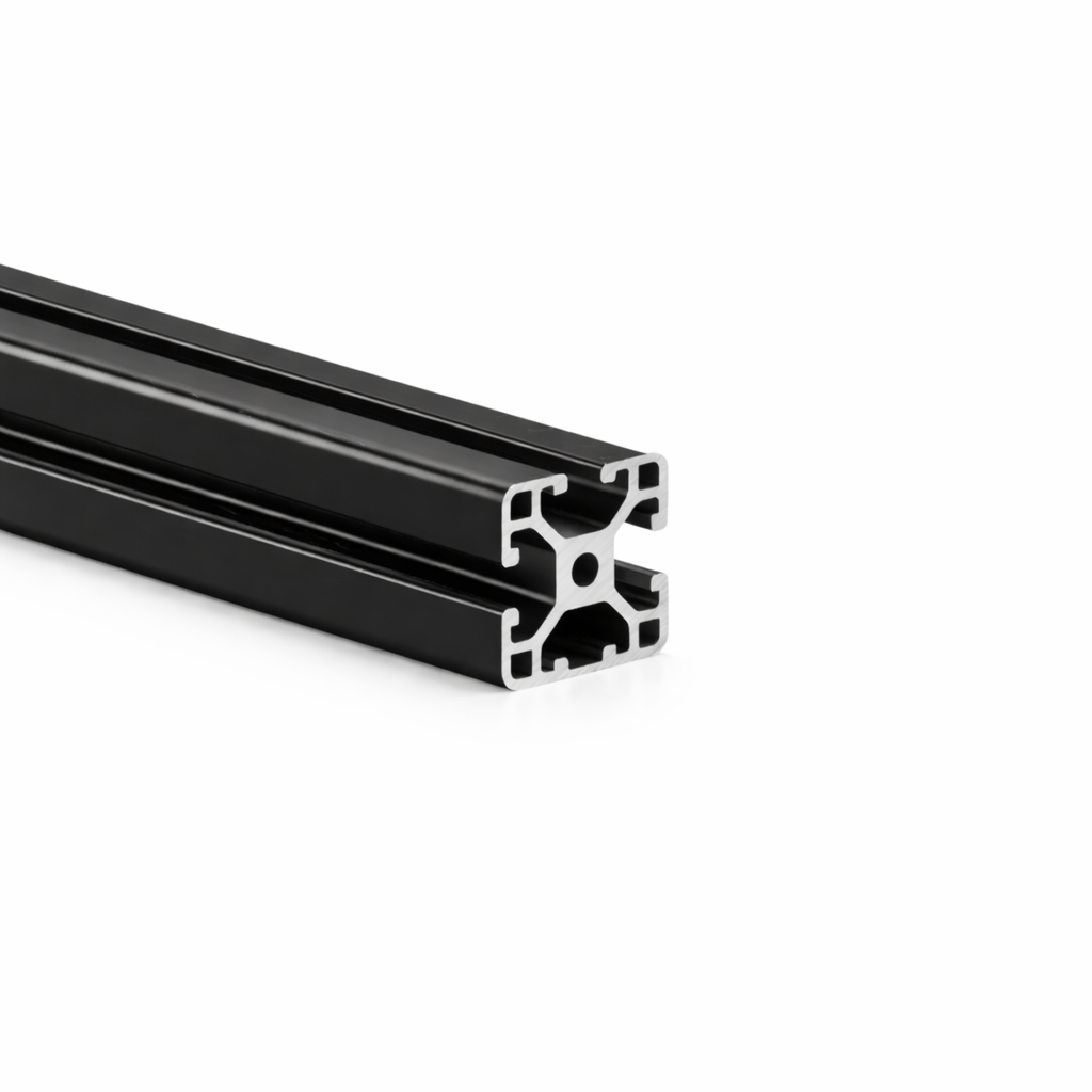 Profil aluminiowy AVP-I 6 Leicht 30 x 30 mm, rowek 6 mm, 1 zamknięty rowek, czarny