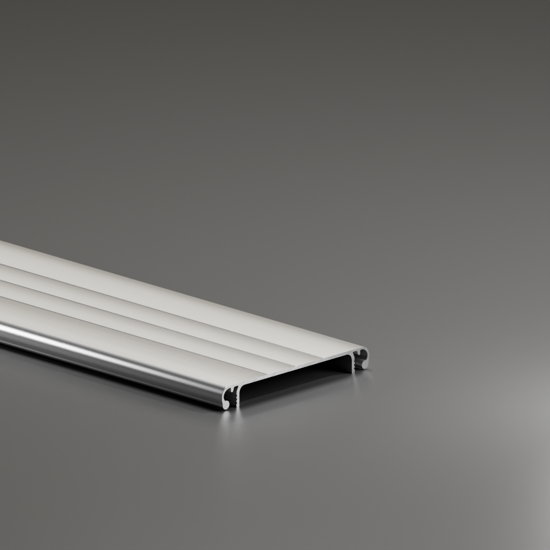 Profil aluminiowy AVP-I KK lekki 80 x 9,5 mm, profil kanału kablowego z pokrywą