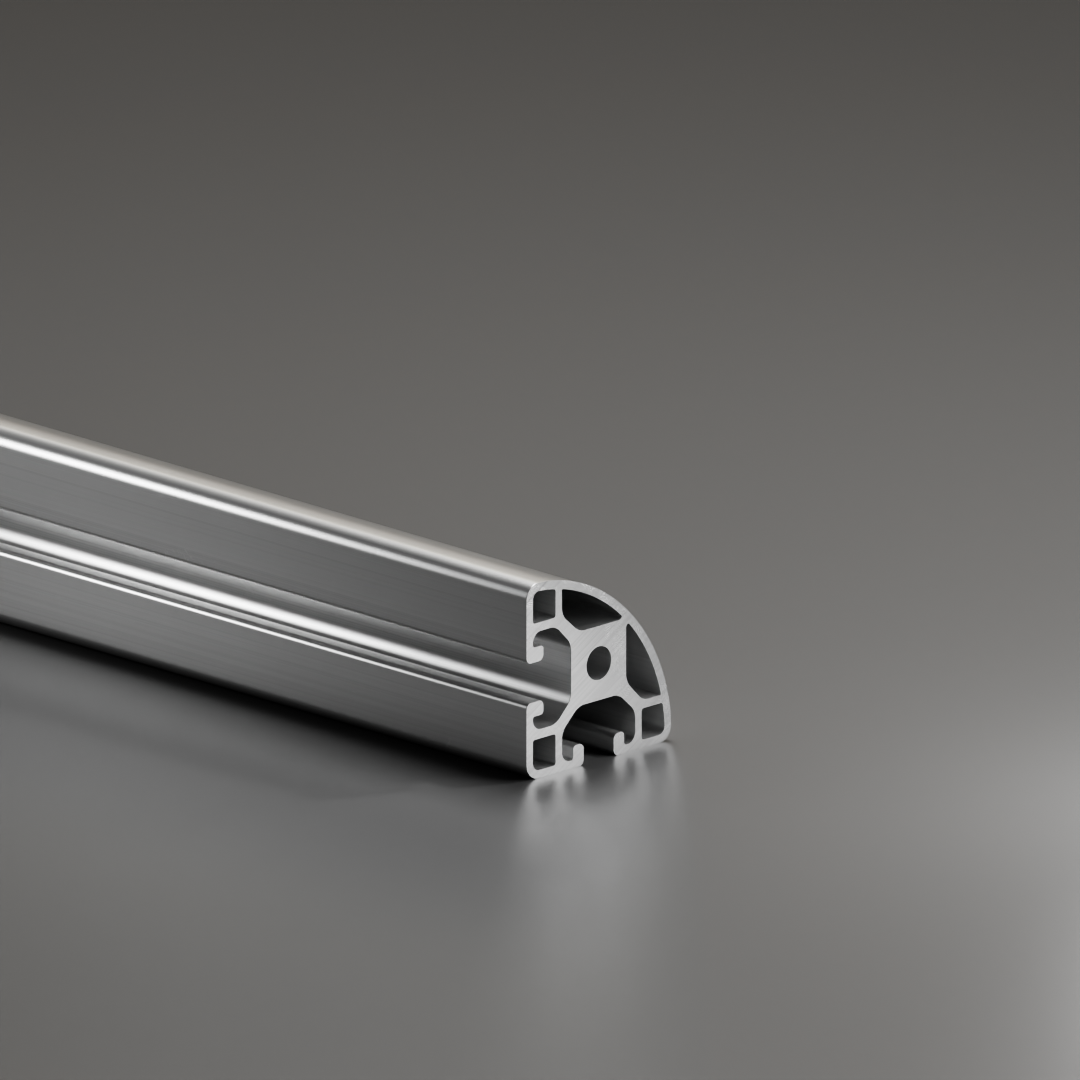 Profil aluminiowy AVP-I 8 Light 40 x 40 mm, R40, rowek 8 mm