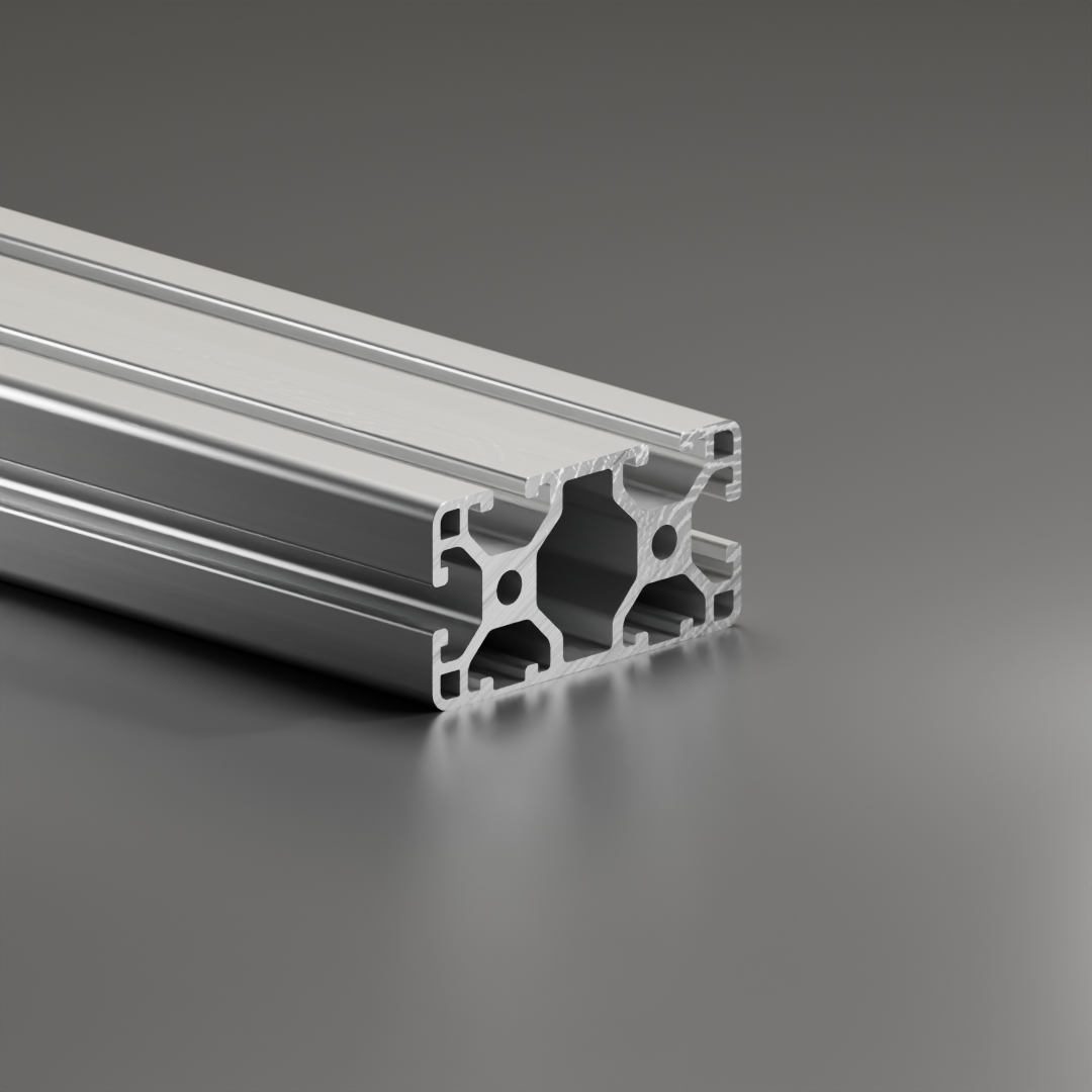 Profil aluminiowy AVP-I 6 Leicht 30 x 60 mm, 2 zamknięte rowki, szerokość rowka 6 mm