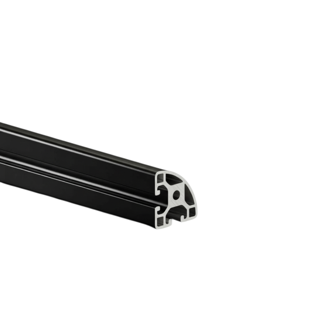 Profil aluminiowy AVP-I 8 Leicht 40 x 40 mm, R40, rowek 8 mm, czarny