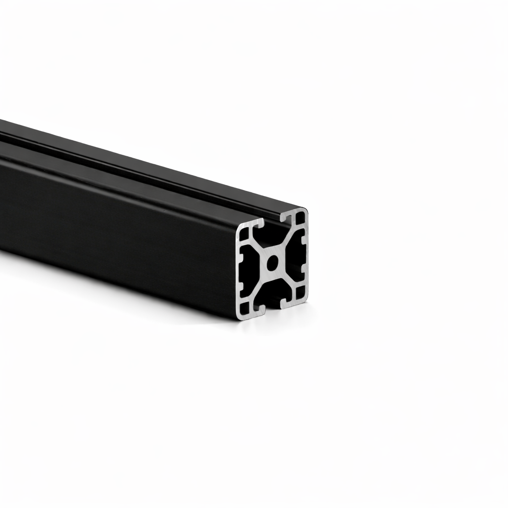 Profil aluminiowy AVP-I 6 Leicht 30 x 30 mm, rowek 6 mm, 2 zamknięte rowki, 180°, czarny