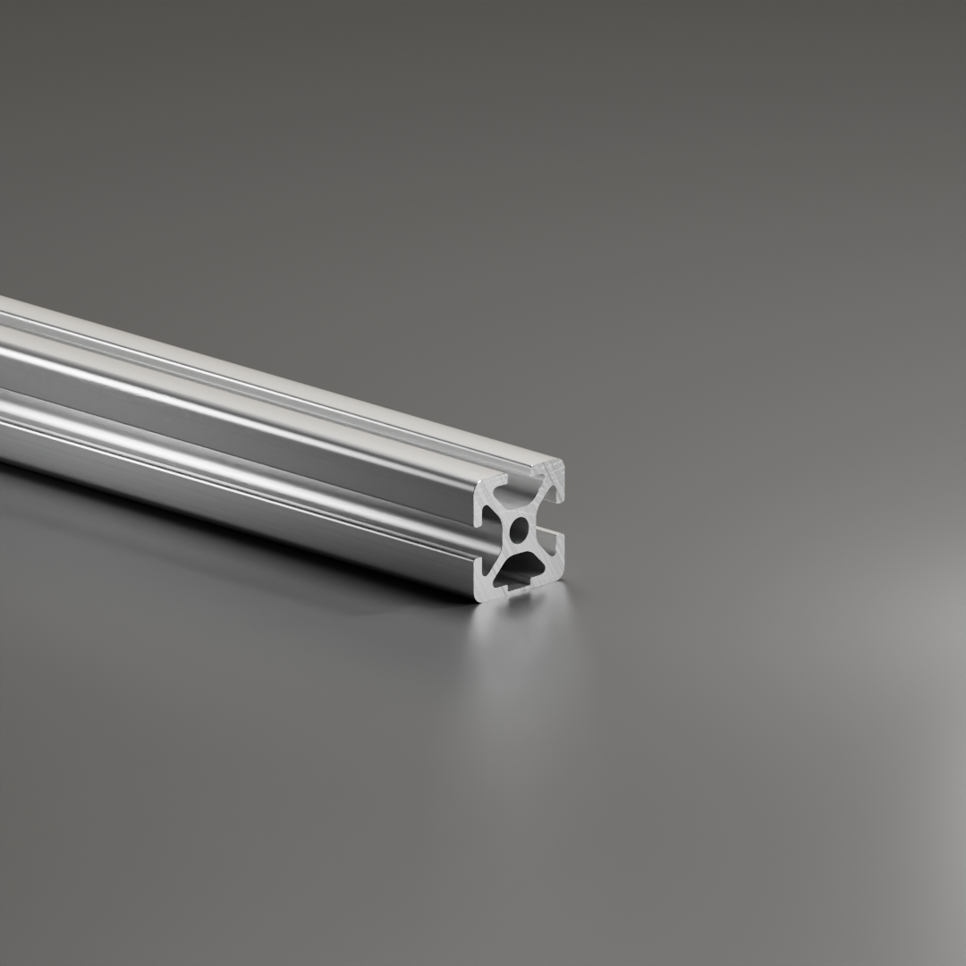 Profil aluminiowy AVP-I 5 Leicht 20 x 20 mm, 1 rowek zamknięty, głębokość rowka 5 mm, anodowany na czarno