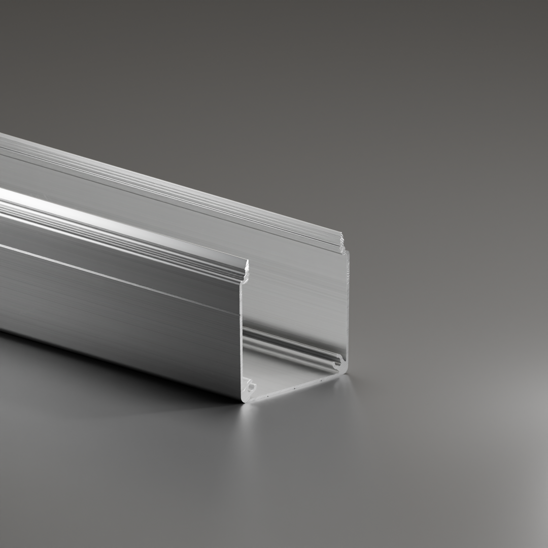 Profil aluminiowy AVP-I KK lekki 60 x 57 mm, profil kanału kablowego w kształcie litery U