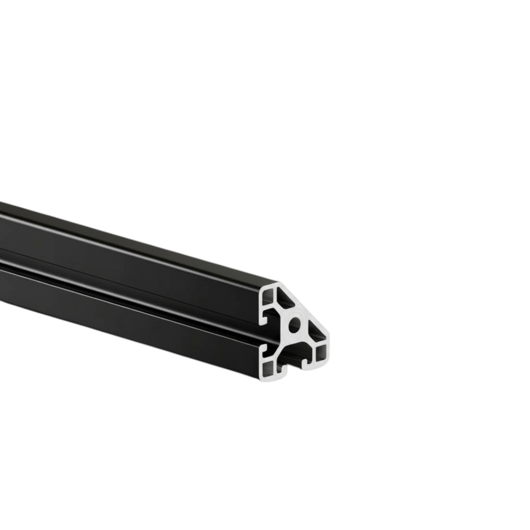 Profil aluminiowy AVP-I 8 Light 40 x 40 mm, kąt 45°, rowek 8 mm, czarny