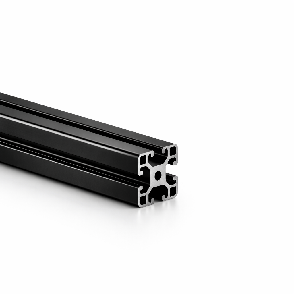 Profil aluminiowy AVP-I 8 Light 40 x 40 mm, rowek 8 mm, anodowany na czarno
